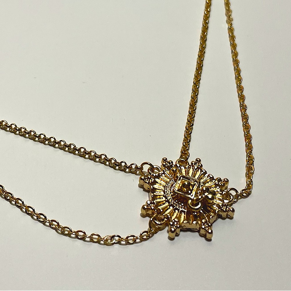 SPORTSGIRL | Gold tone mystic sunburst dual layer necklace | NWT - Picture 2 of 8